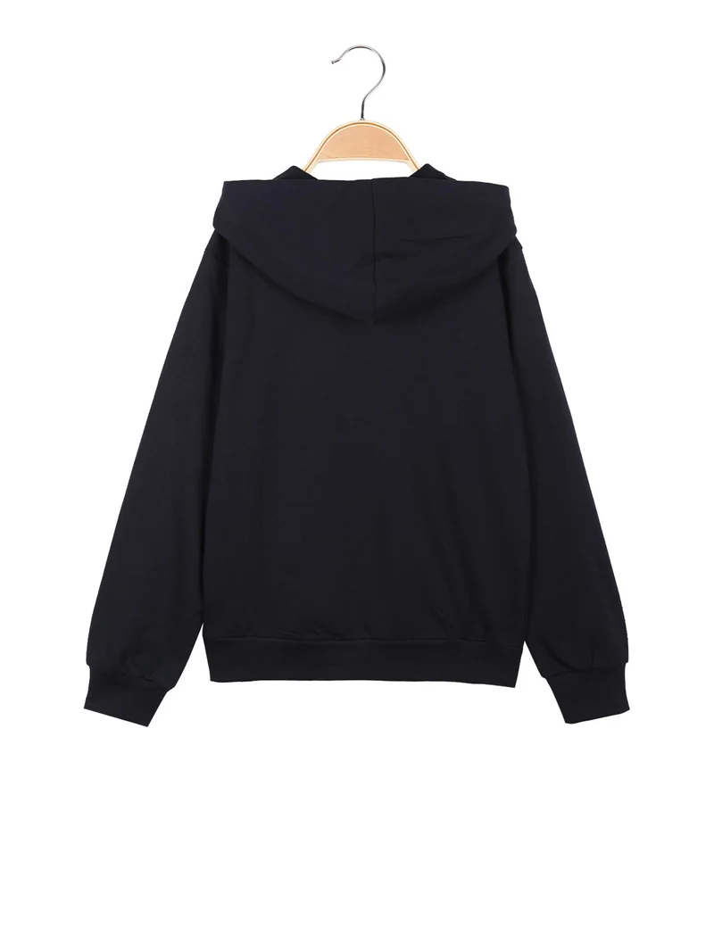Felpa da bambino con cappuccio - blu scuro