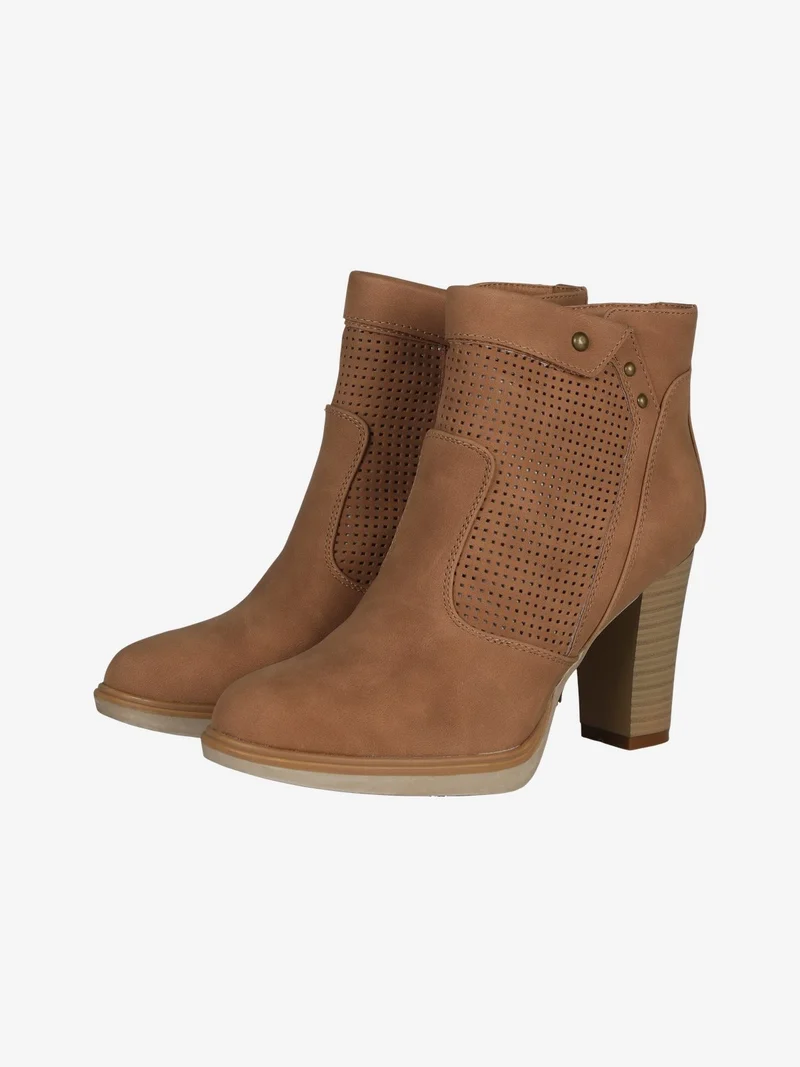 Stivaletti donna primaverili con tacco - marrone