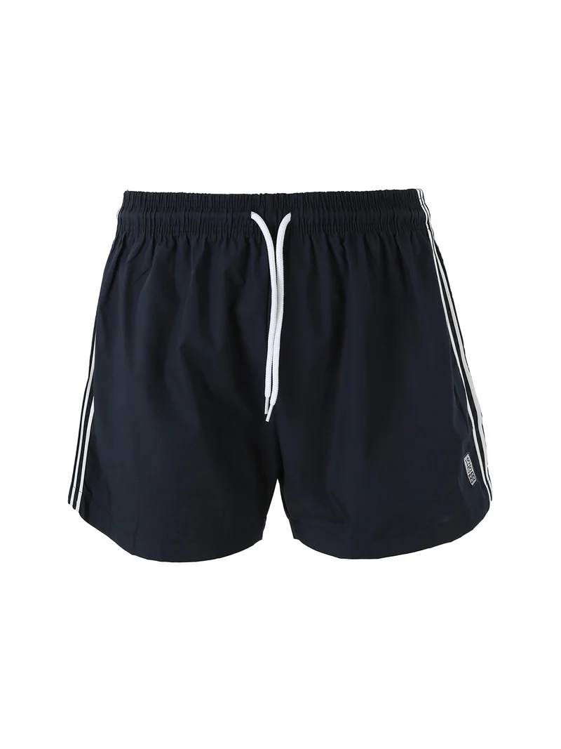 Bermuda da uomo con coulisse - blu scuro