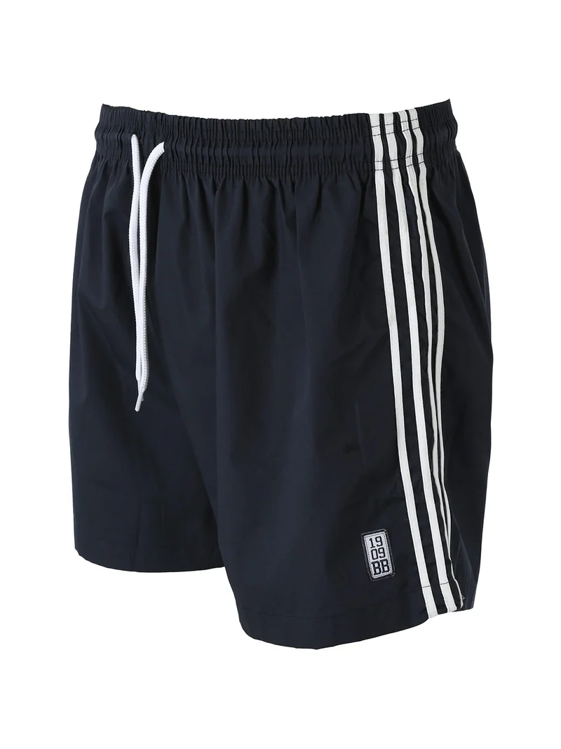 Bermuda da uomo con coulisse - blu scuro