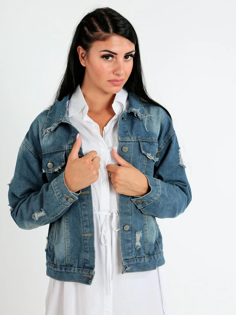 Giacca in jeans oversize donna - jeans