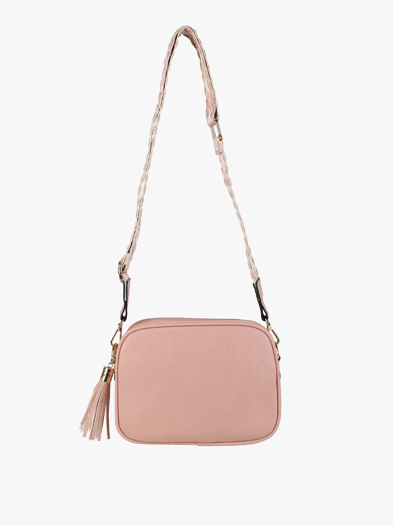 Borsa a tracolla in ecopelle da donna - rosa