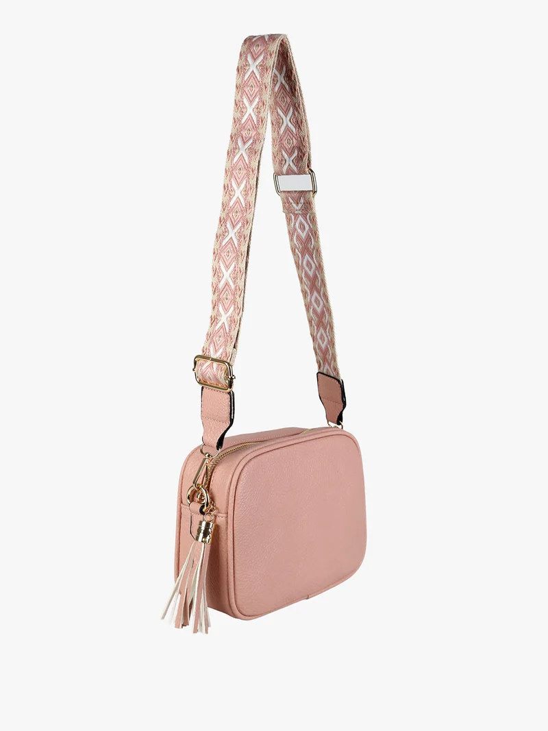 Borsa a tracolla in ecopelle da donna - rosa