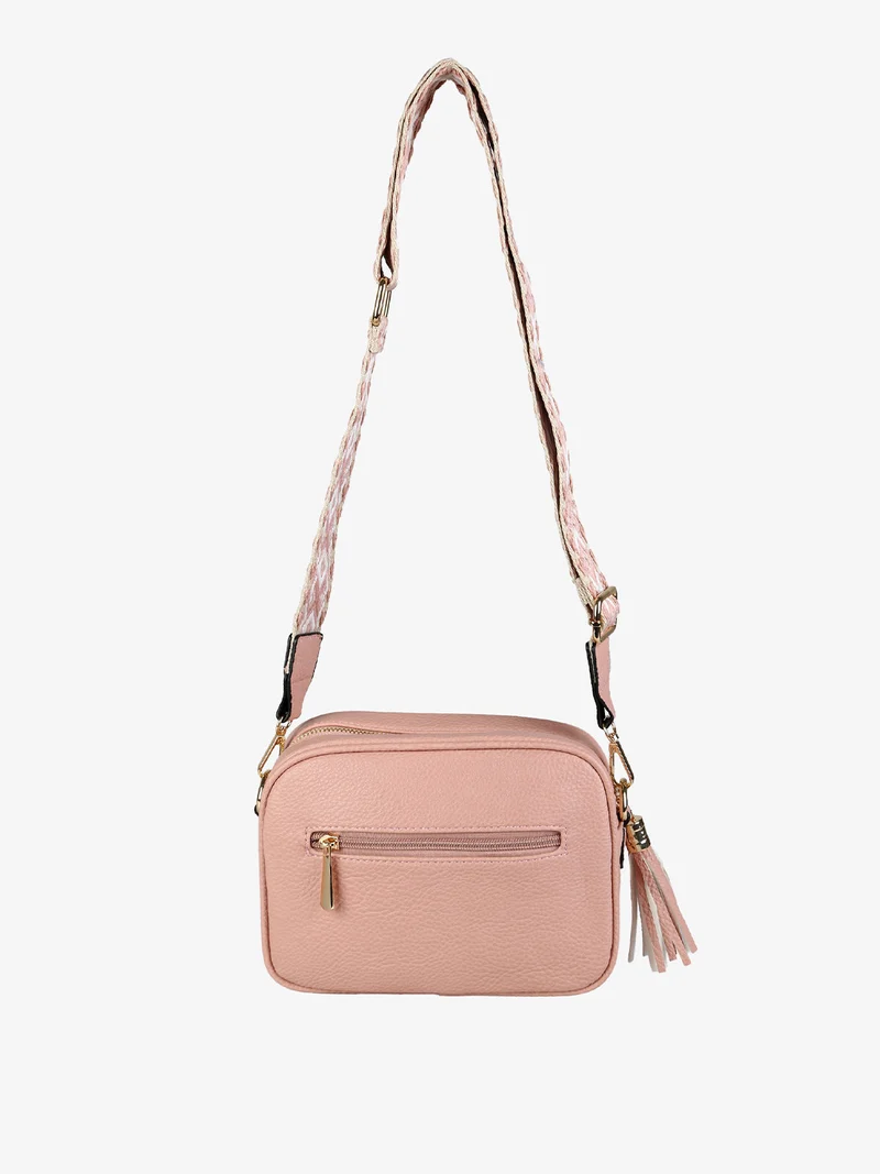 Borsa a tracolla in ecopelle da donna - rosa