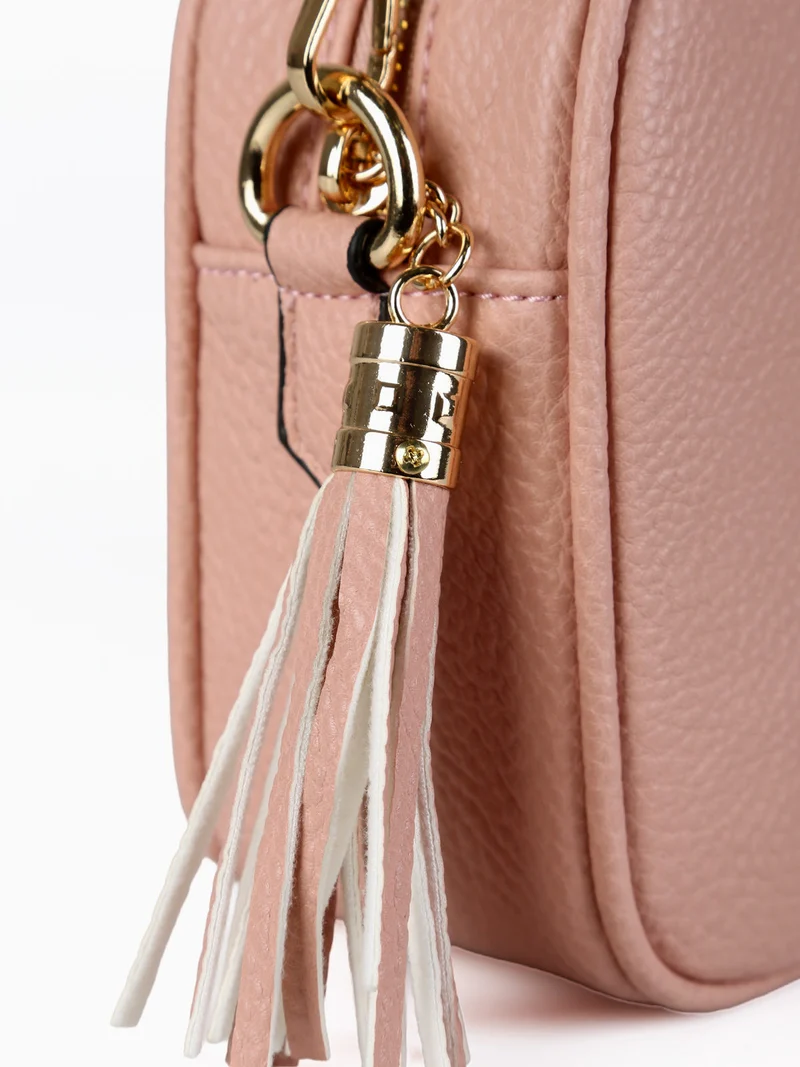 Borsa a tracolla in ecopelle da donna - rosa