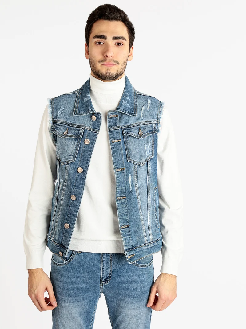 Gilet in jeans da uomo - jeans