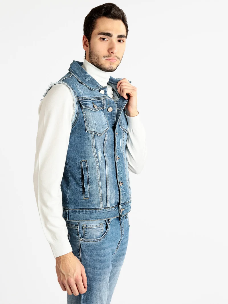 Gilet in jeans da uomo - jeans