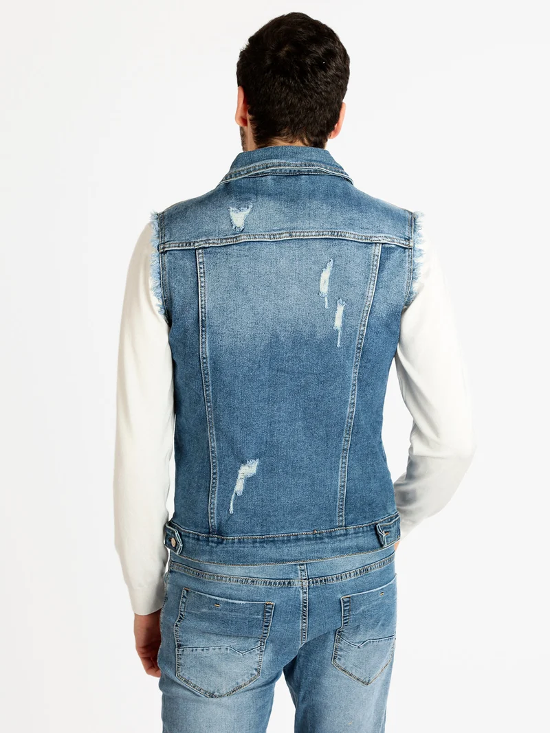 Gilet in jeans da uomo - jeans