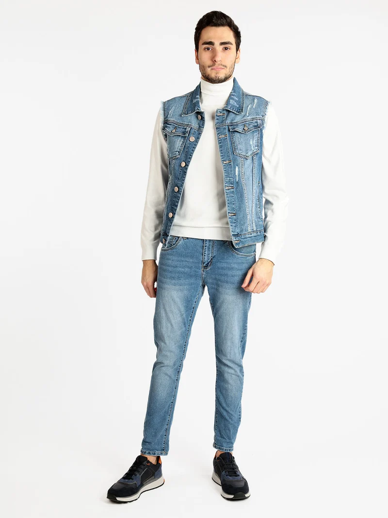 Gilet in jeans da uomo - jeans