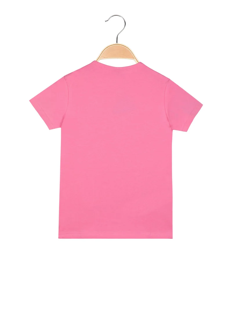 T-shirt da bambina con stampa - rosa