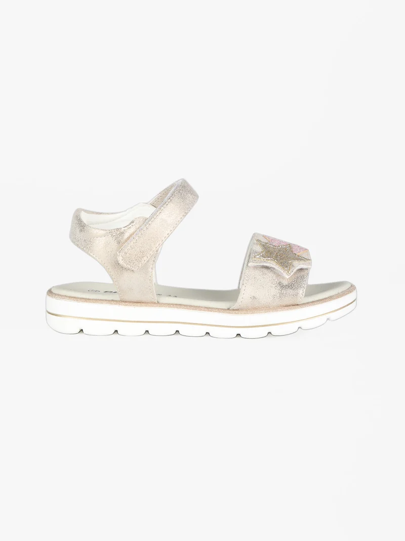 Sandali da ragazza con glitter - beige