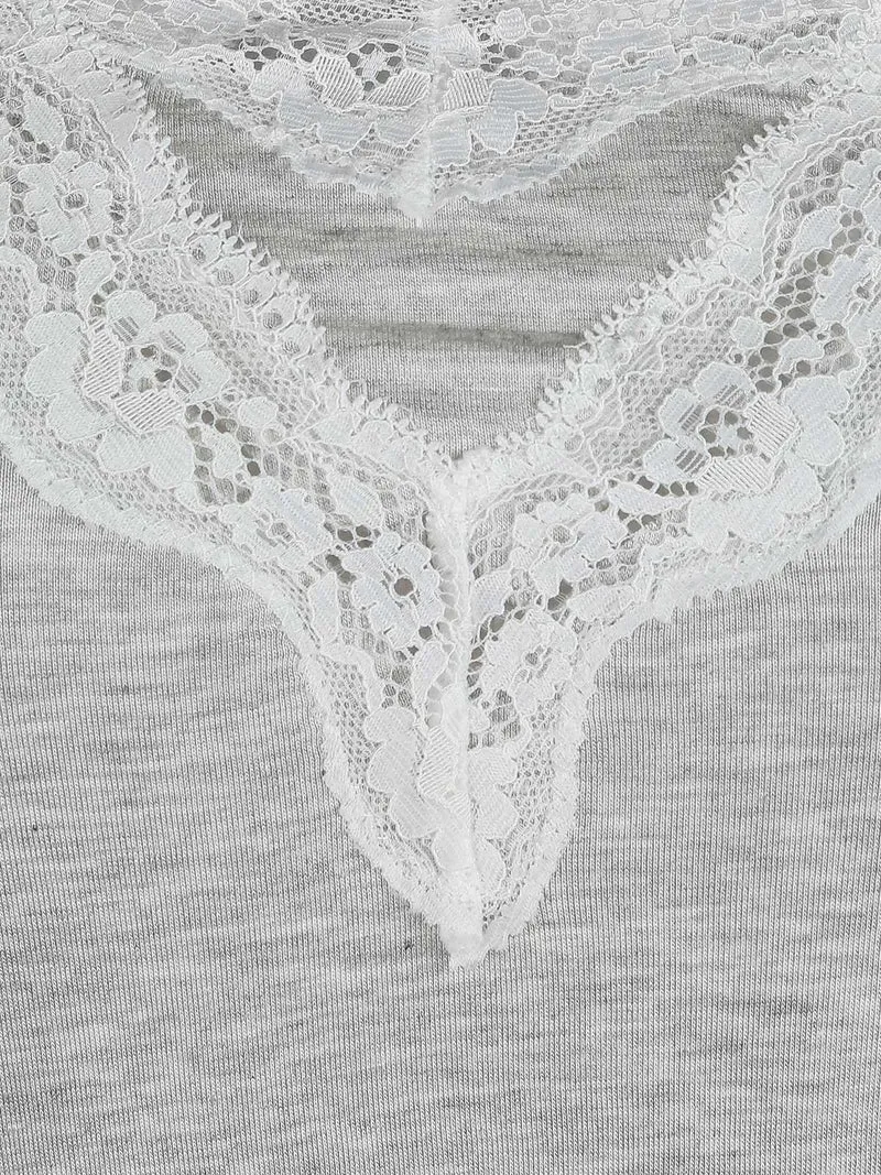 Vestito corto con spalline sottili - grigio