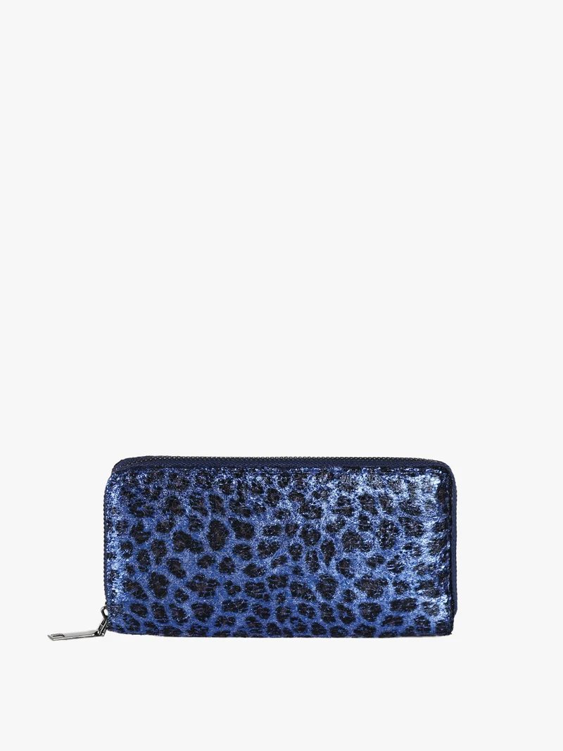 Portafoglio donna animalier - blu