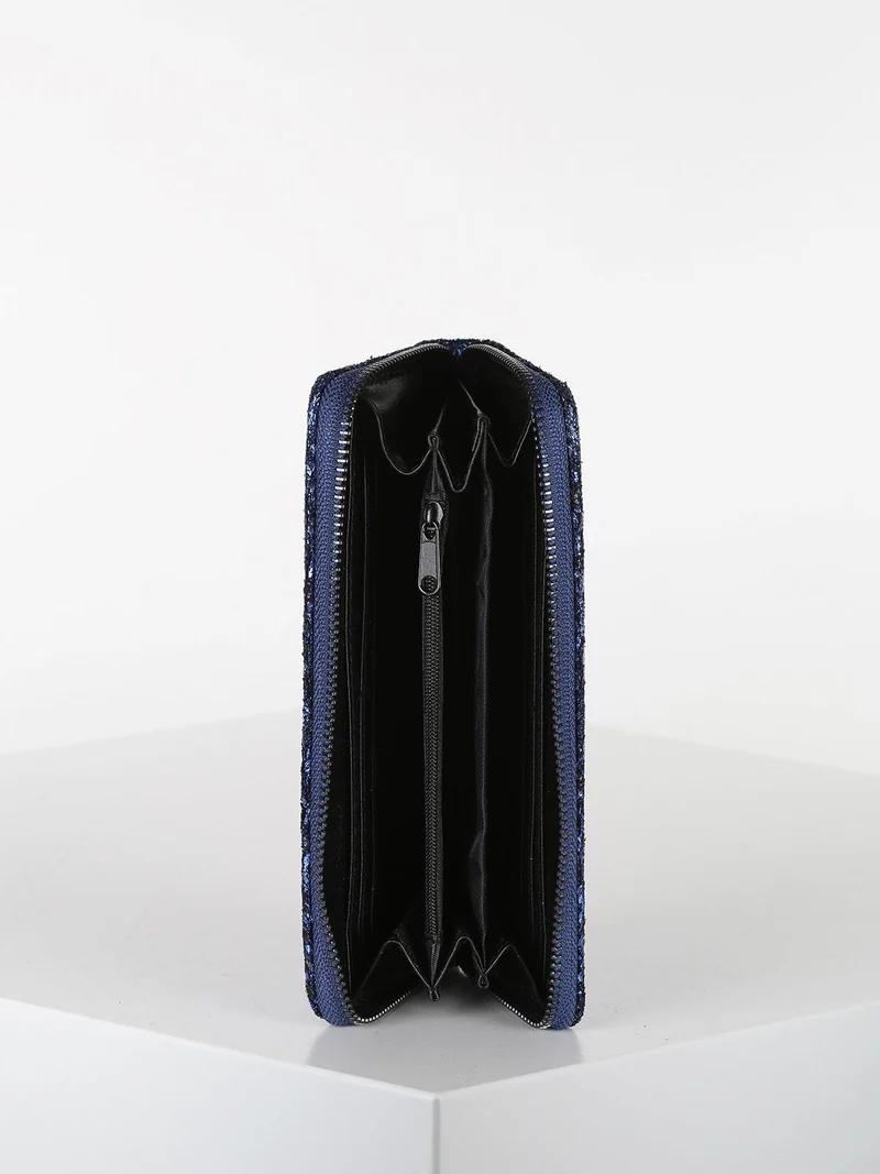 Portafoglio donna animalier - blu