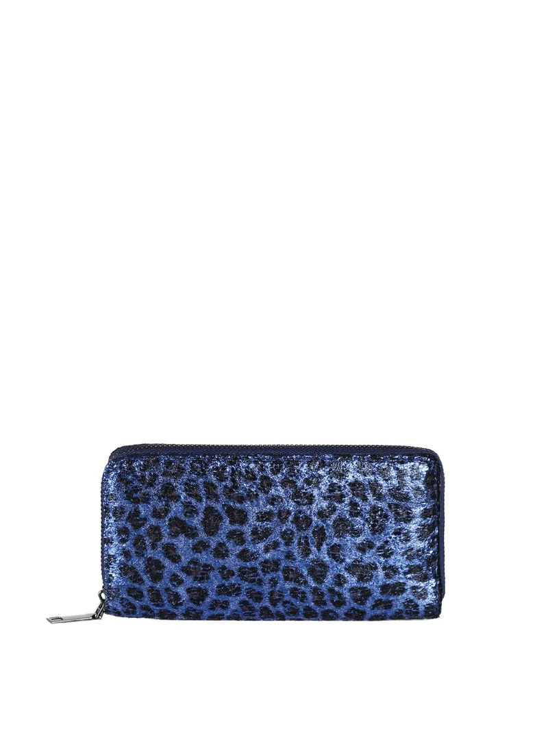 Portafoglio donna animalier - blu