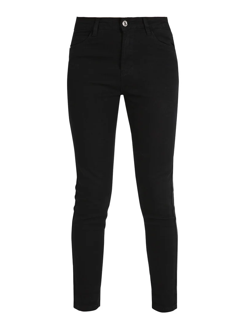 Pantaloni donna skinny push up - nero