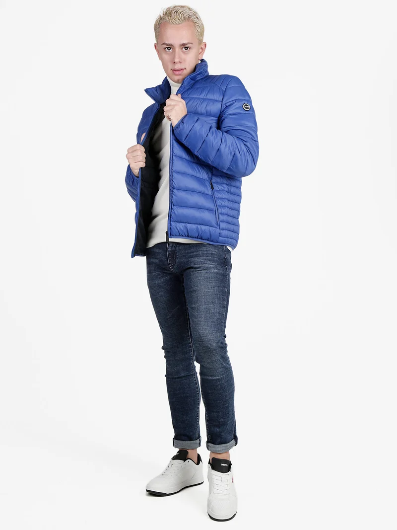 Piumino da uomo con zip - blu