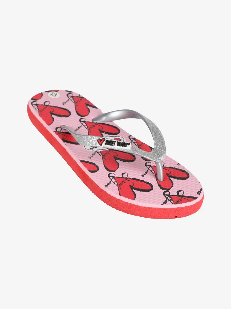 Infradito da bambina con cuori - rosa