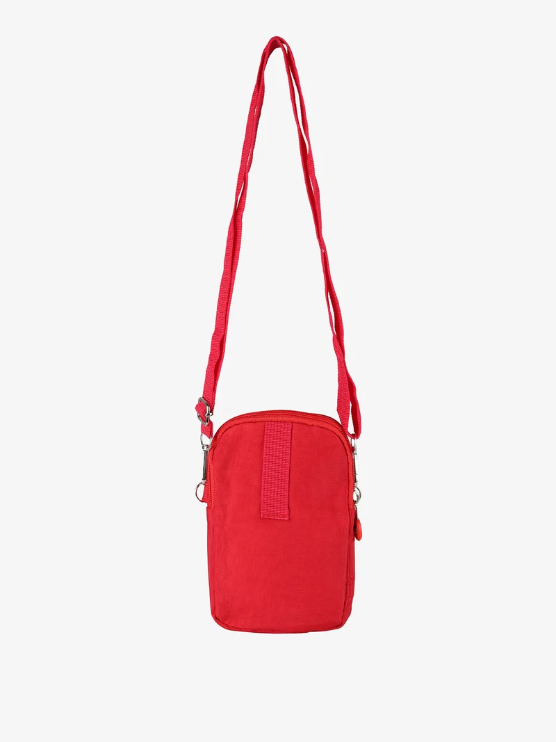 Mini borsello da donna a tracolla in nylon - rosso