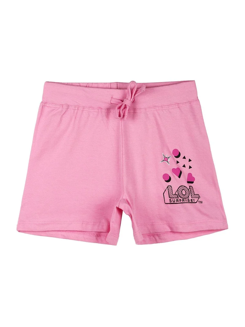 Completo corto bambina con stampa - rosa