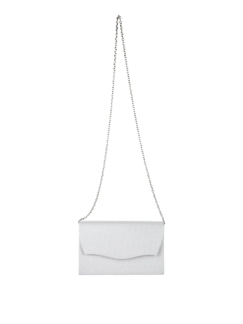 Pochette da donna elegante con brillantini - argento