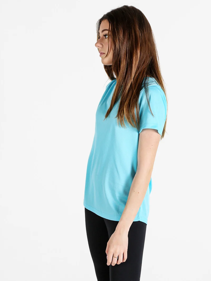 T-shirt donna sportiva in tessuto traspirante - azzurro