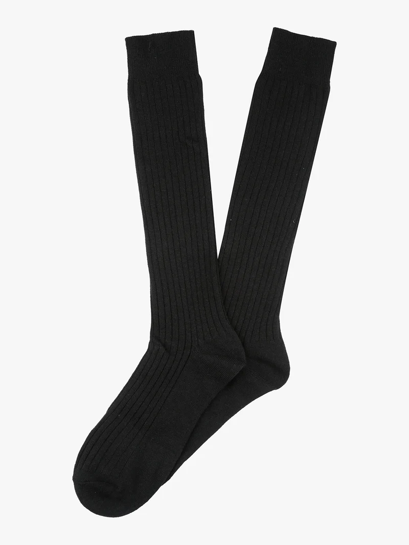Calze lunghe donna in misto cashmere - nero