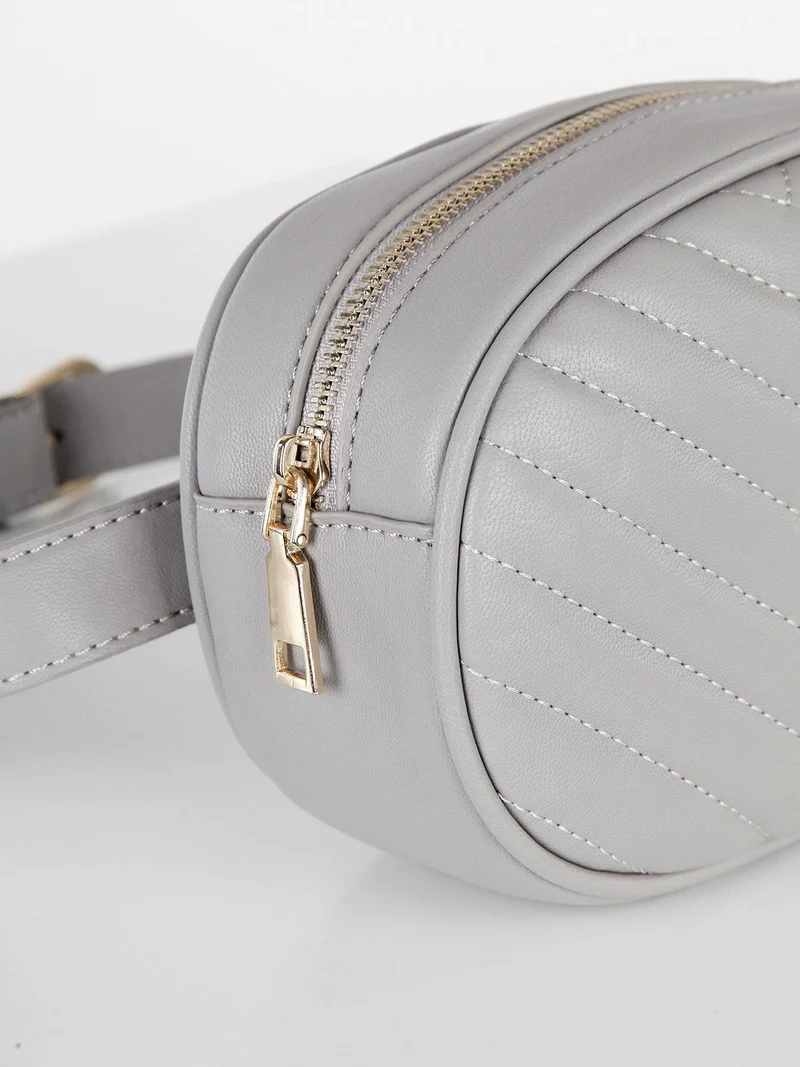 Marsupio trapuntato in ecopelle - grigio