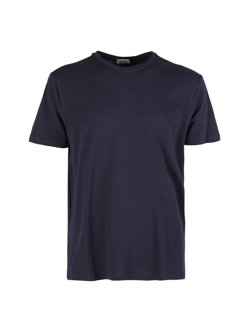 T-shirt da uomo in cotone - blu scuro