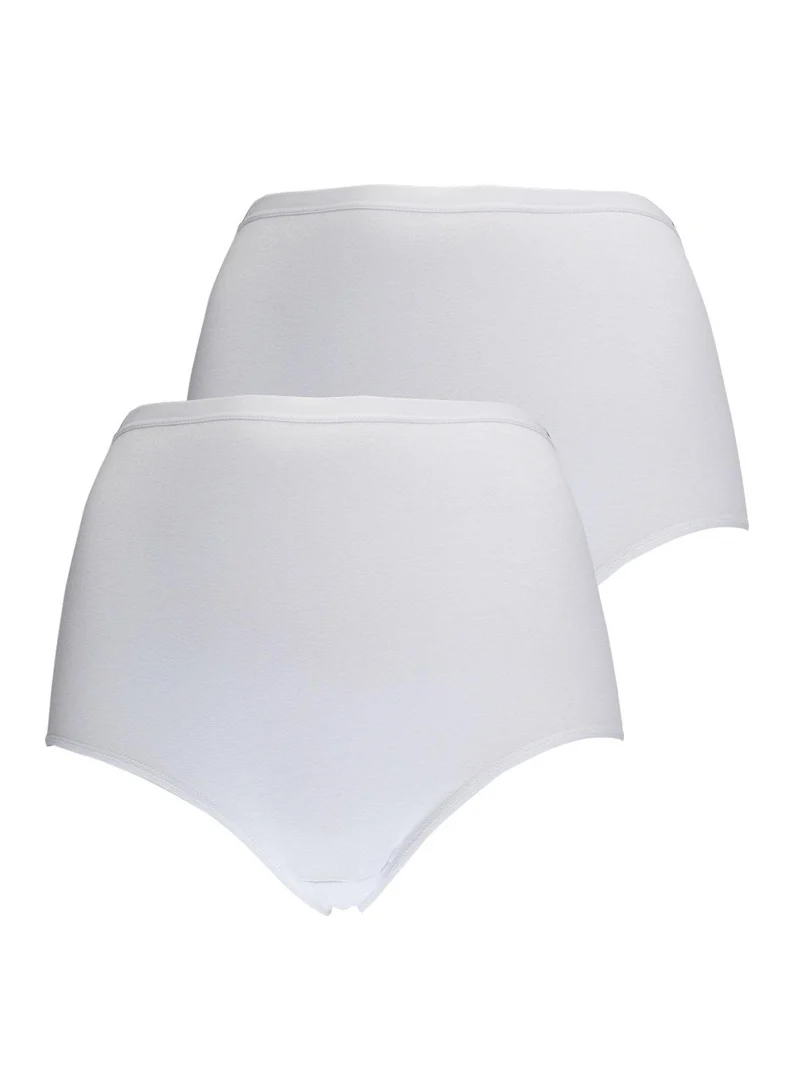 Slip maxi in cotone elasticizzato pacco da 2 pezzi - bianco