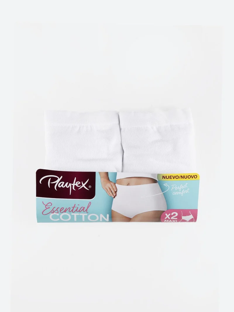 Slip maxi in cotone elasticizzato pacco da 2 pezzi - bianco