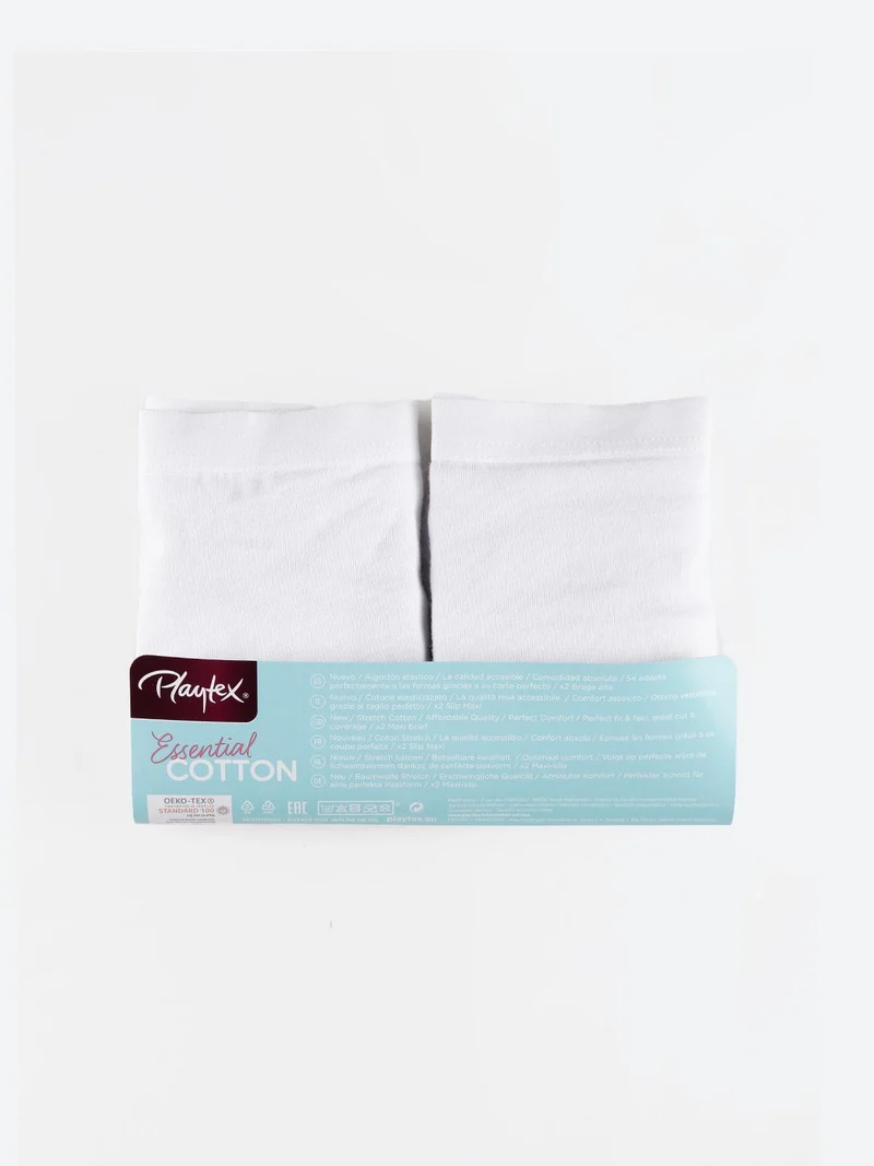 Slip maxi in cotone elasticizzato pacco da 2 pezzi - bianco