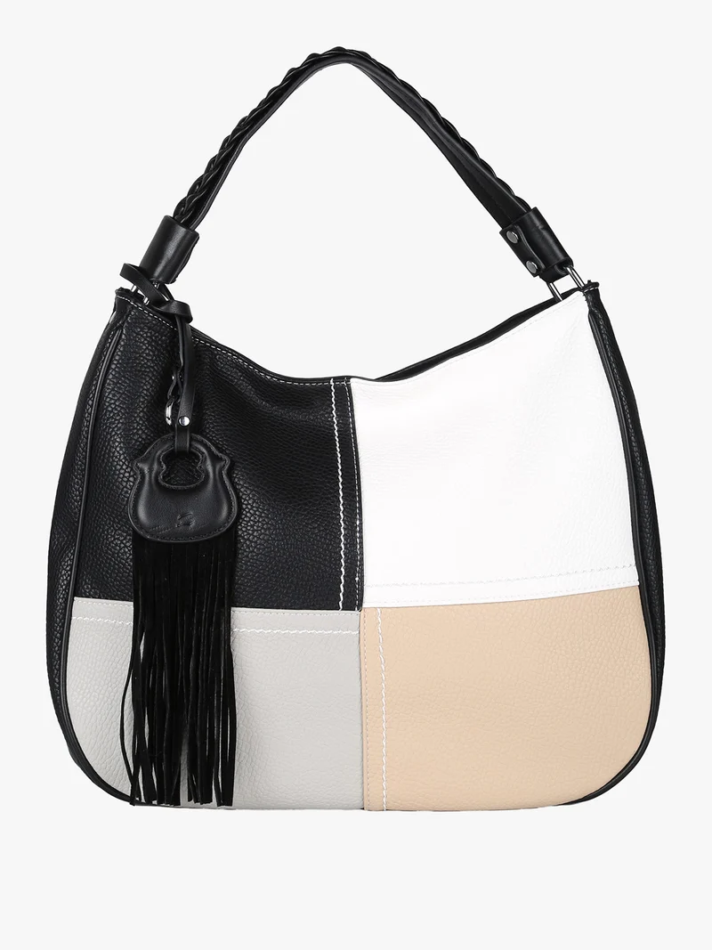 Borsa donna hobo colorata - nero