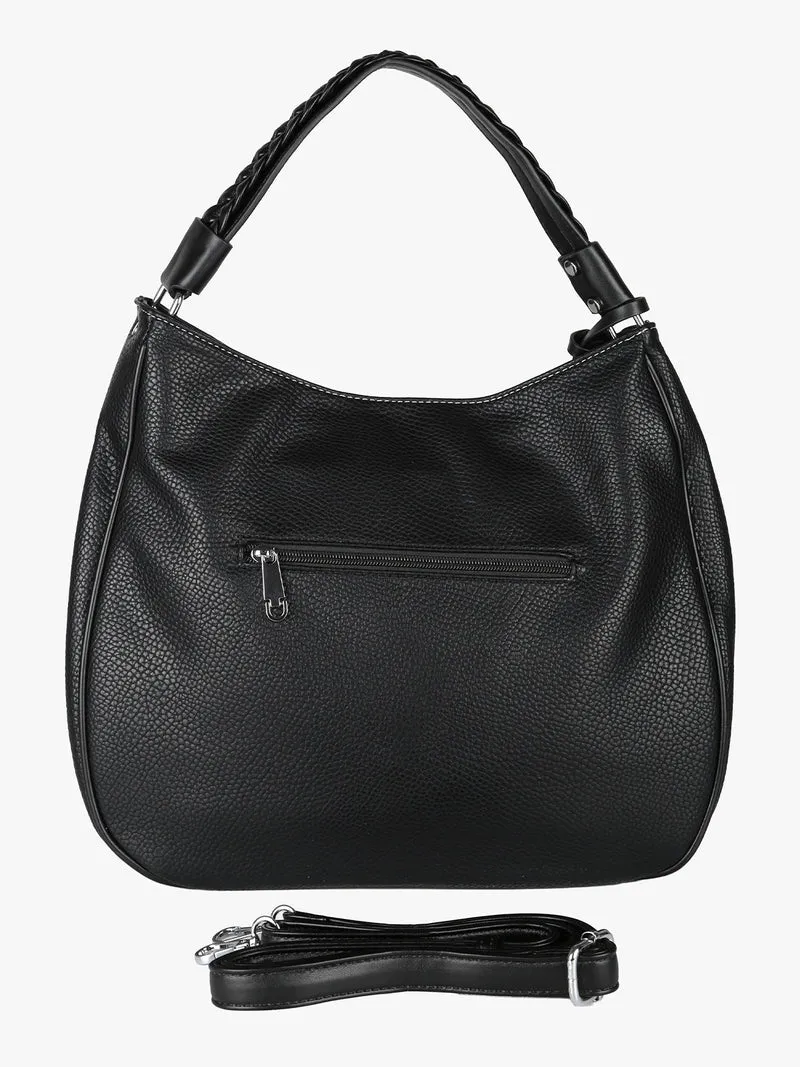 Borsa donna hobo colorata - nero