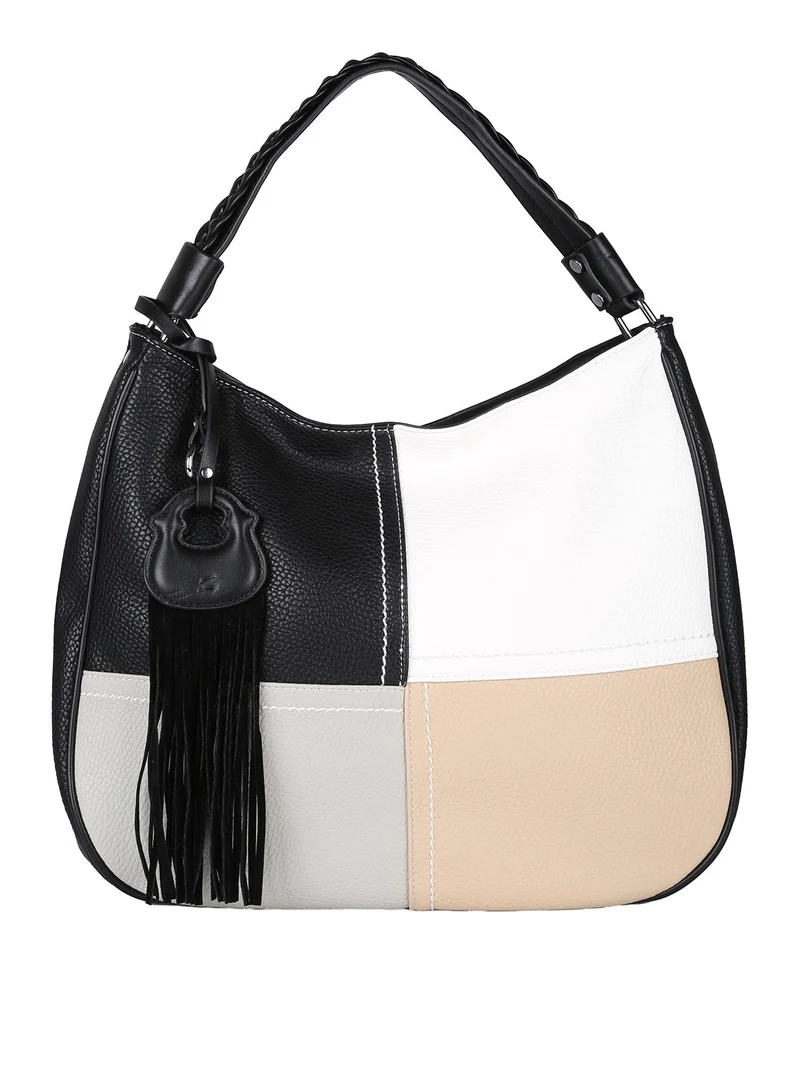 Borsa donna hobo colorata - nero