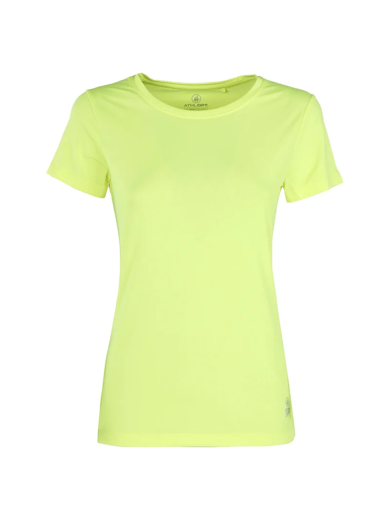 T-shirt sportiva da donna in tessuto tecnico - giallo