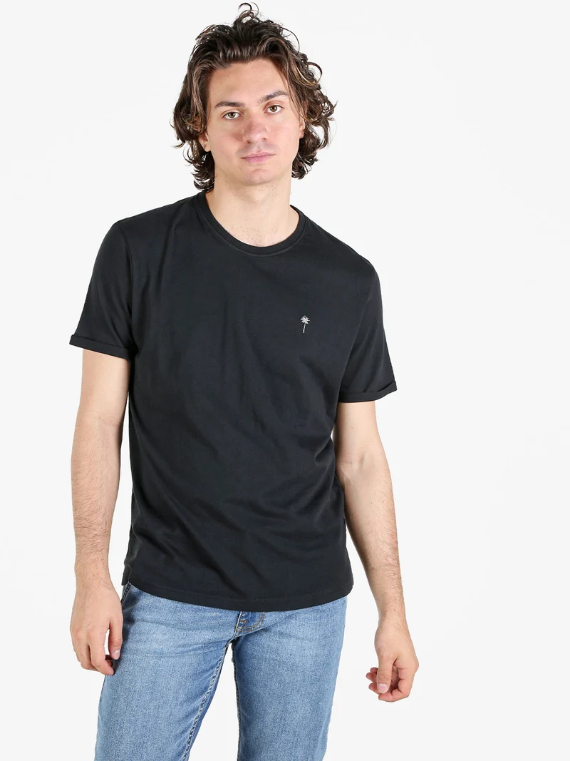 T-shirt da uomo in cotone - nero