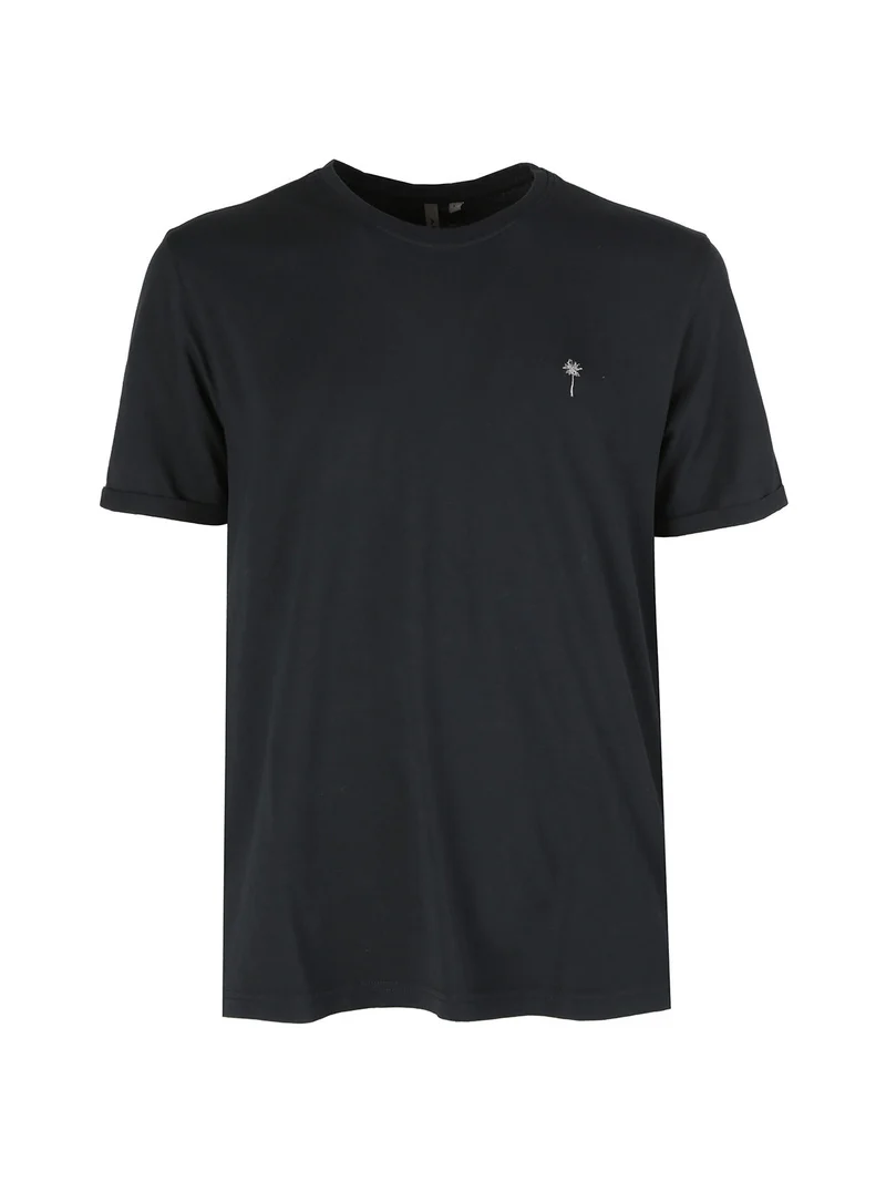 T-shirt da uomo in cotone - nero