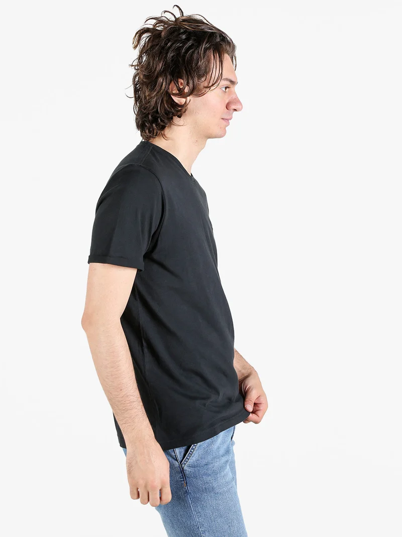 T-shirt da uomo in cotone - nero