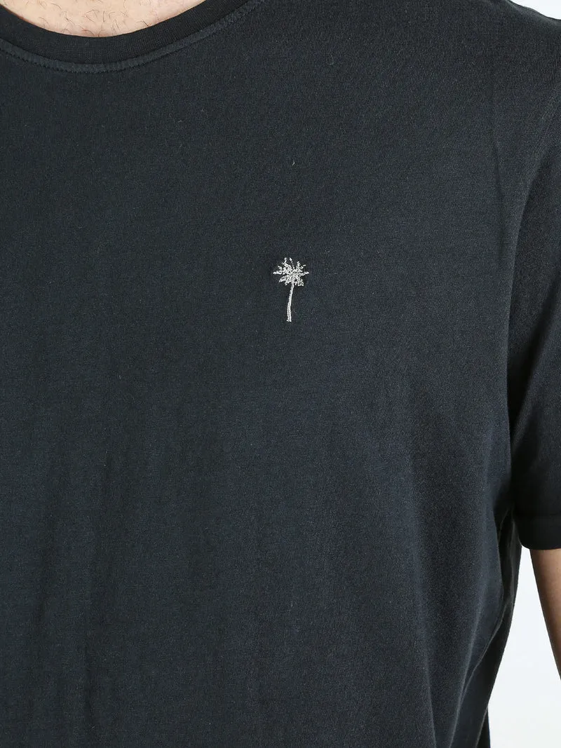 T-shirt da uomo in cotone - nero