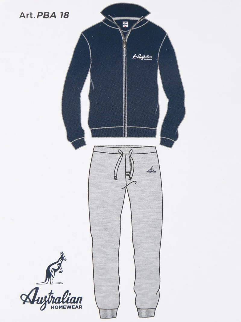 Completo tuta sportiva da bambino 2 pezzi bicolor - blu
