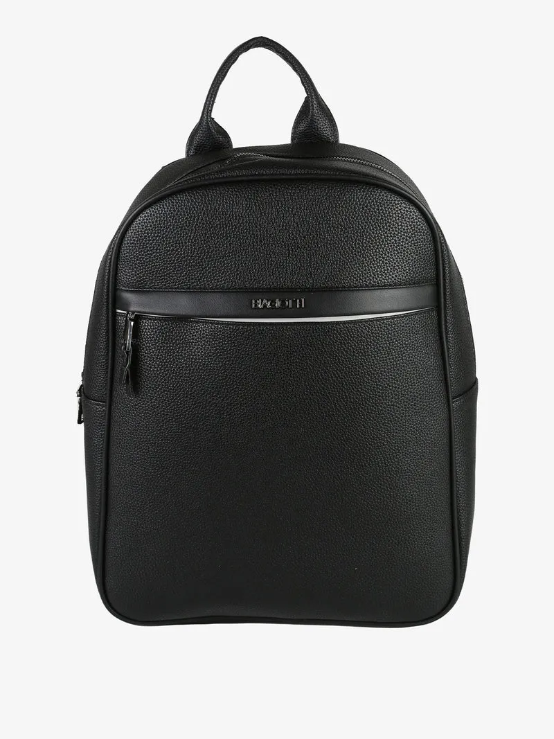 Zaino in ecopelle da uomo - nero