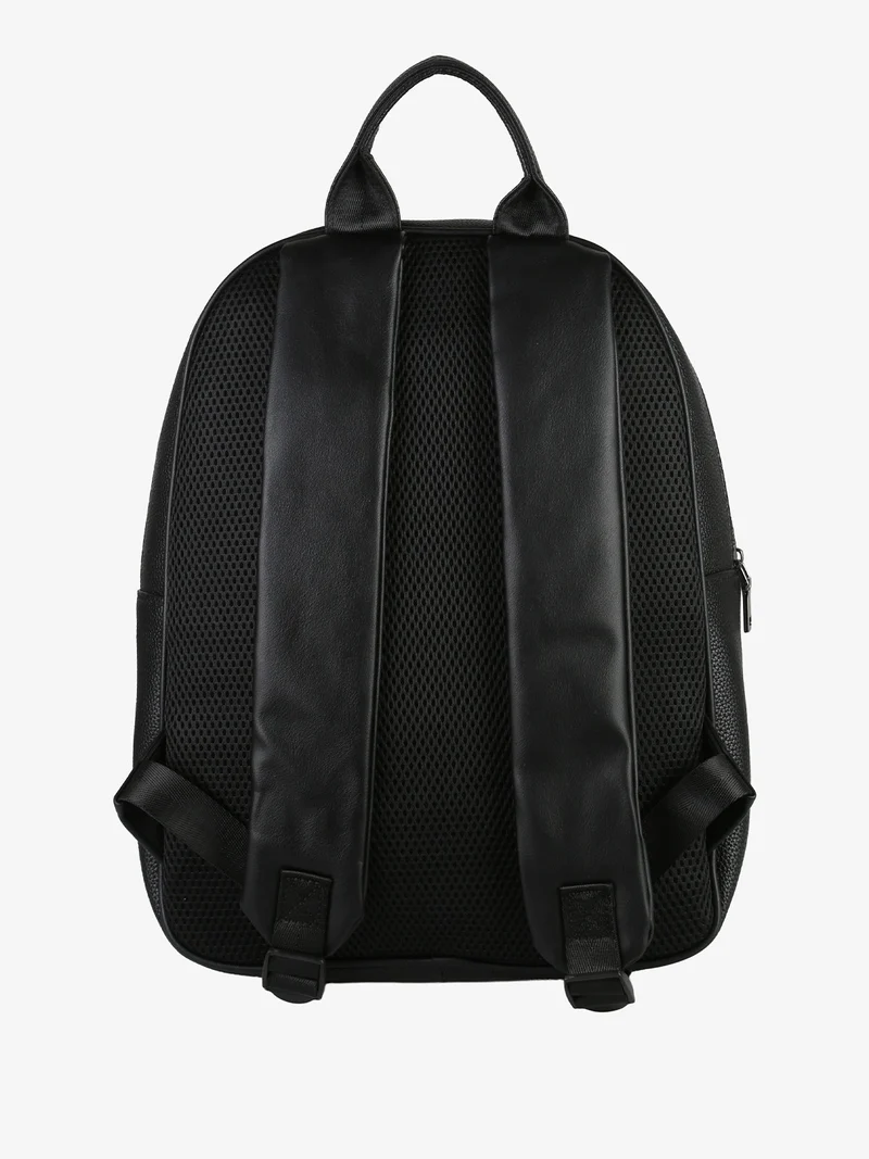 Zaino in ecopelle da uomo - nero