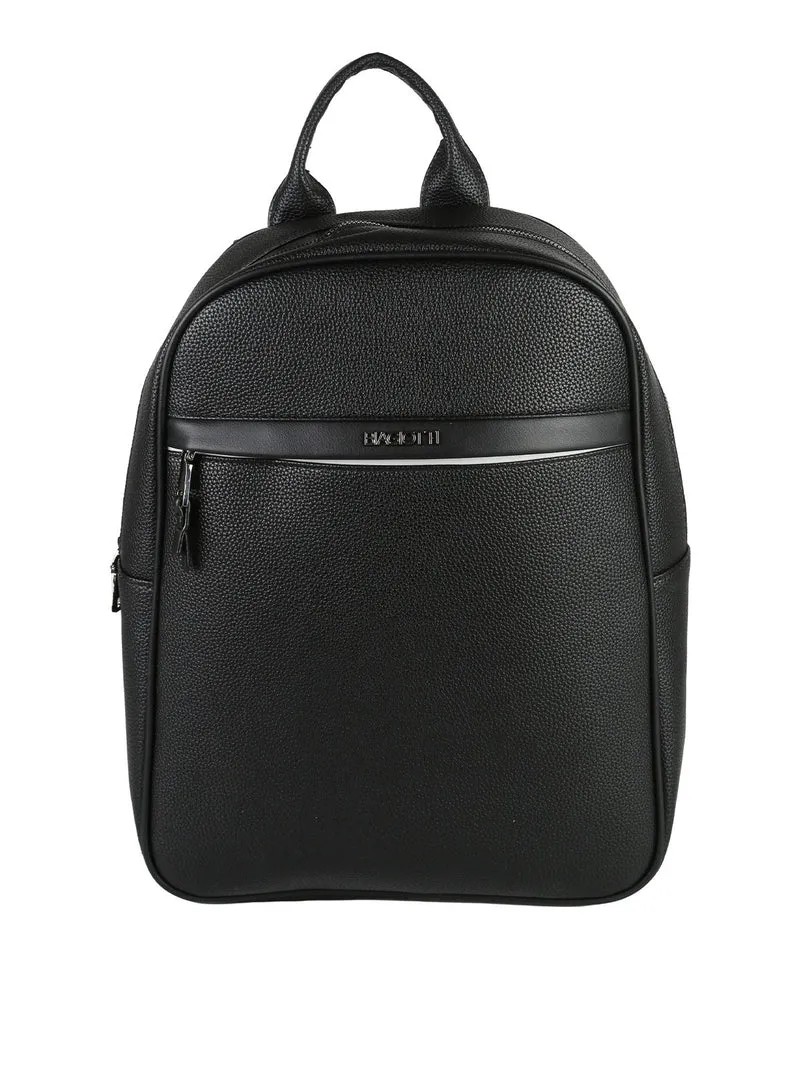 Zaino in ecopelle da uomo - nero