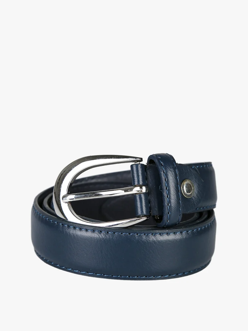 Cintura donna in ecopelle con fibbia - blu scuro