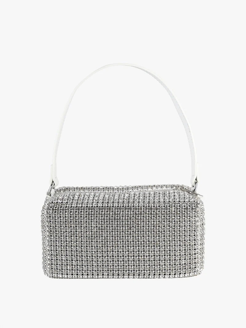 Borsetta elegante da donna con strass - argento