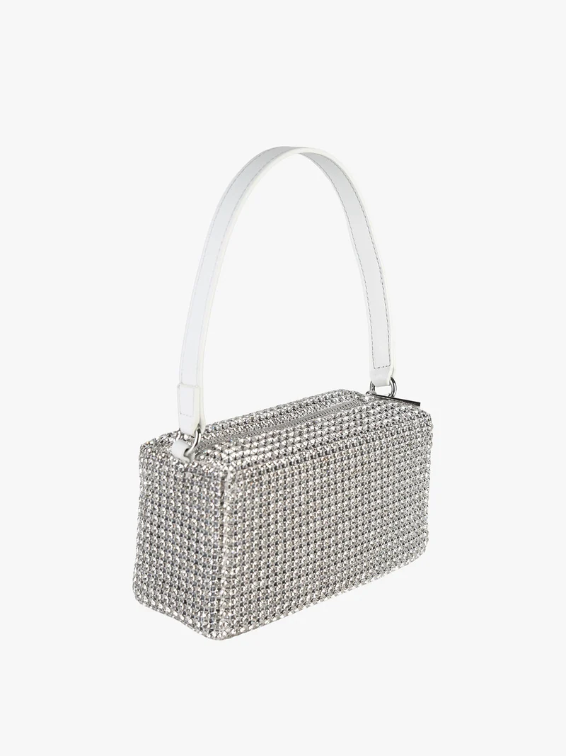 Borsetta elegante da donna con strass - argento