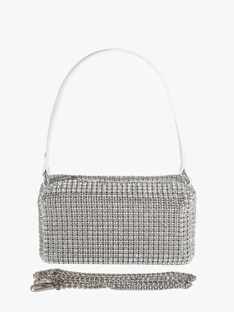 Borsetta elegante da donna con strass - argento