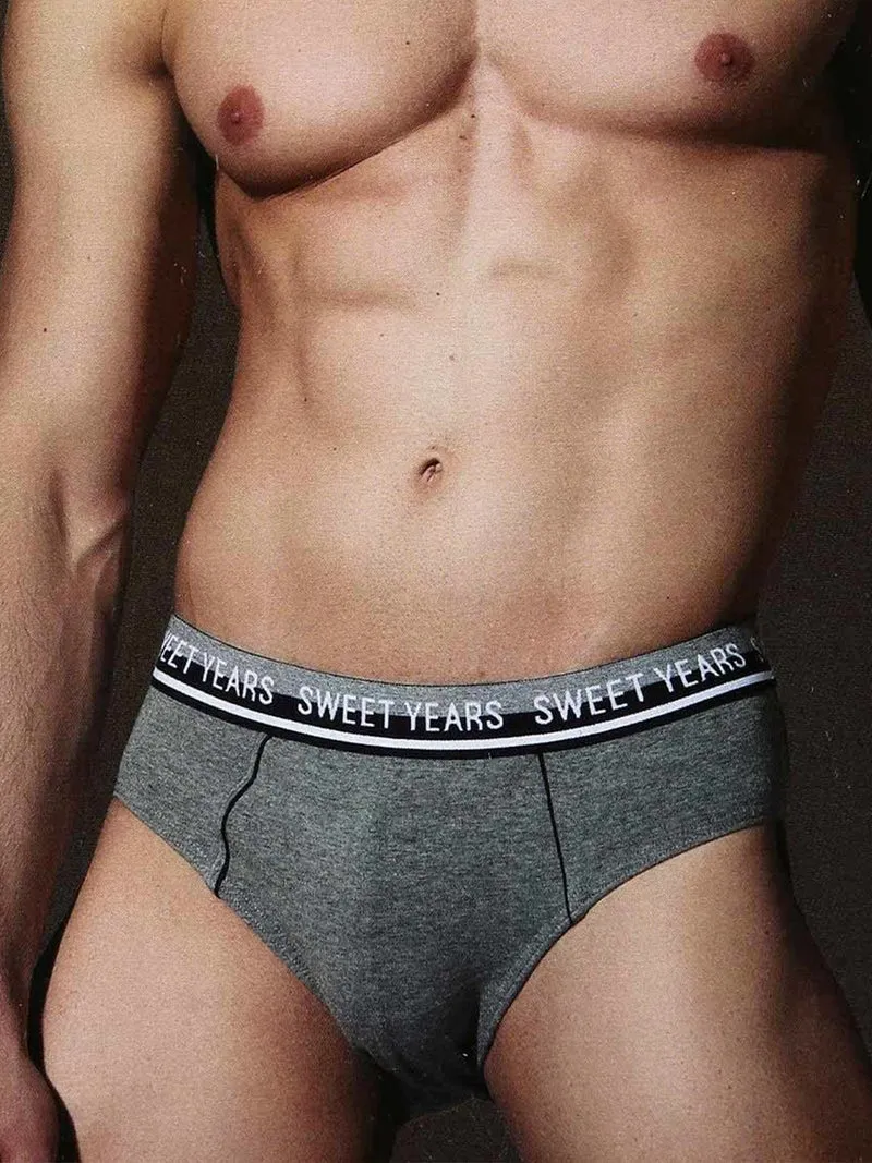 Slip uomo in cotone elasticizzato - grigio