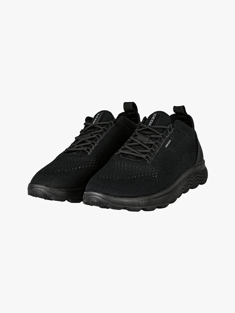 U SPHERICA A - KNITTED Sneakers da uomo in mesh - nero
